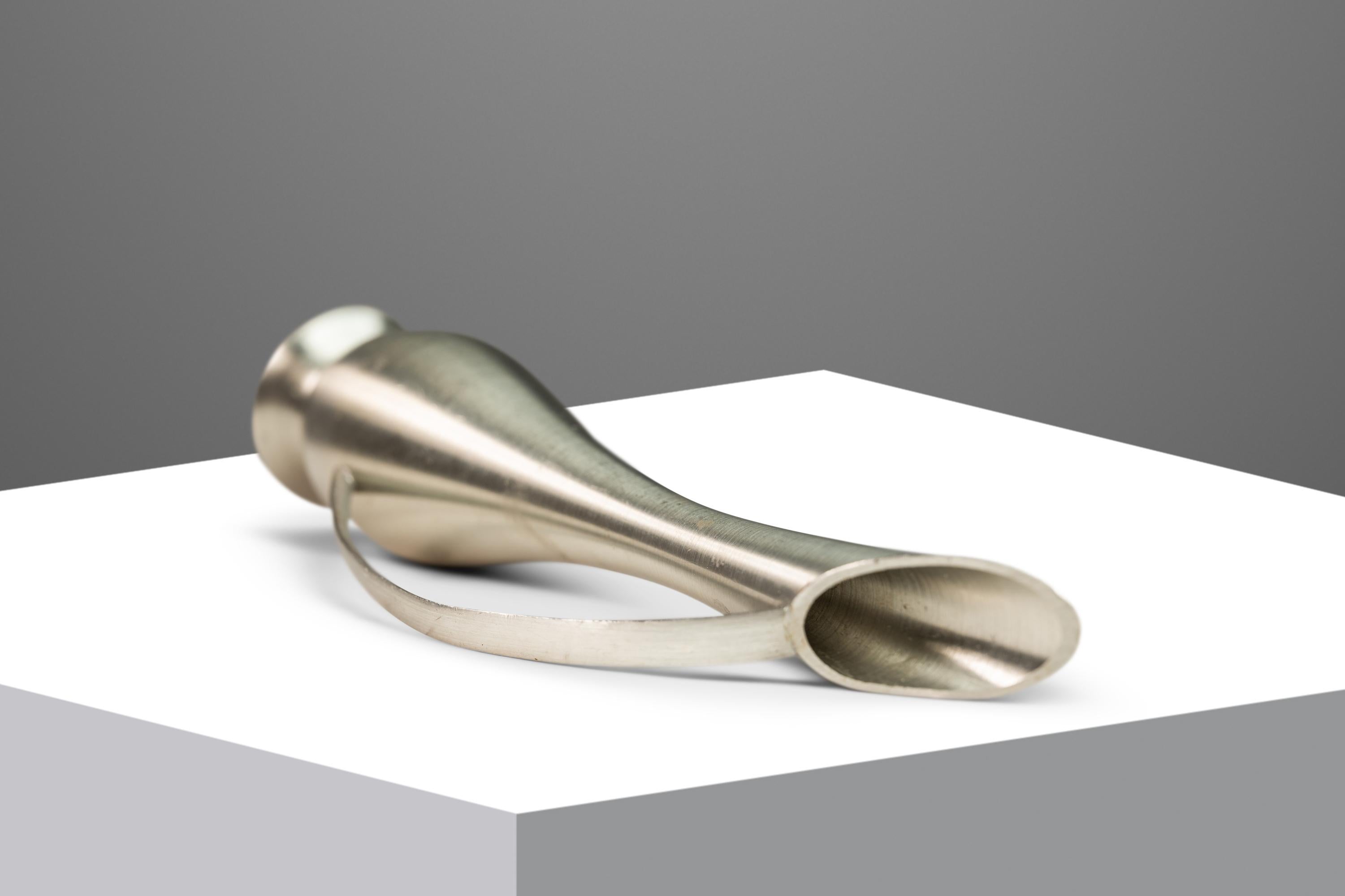 Petite Sculptural Solid Pewter Vase by Metaalwarenfabriek , Holland, c. 1960s For Sale 2
