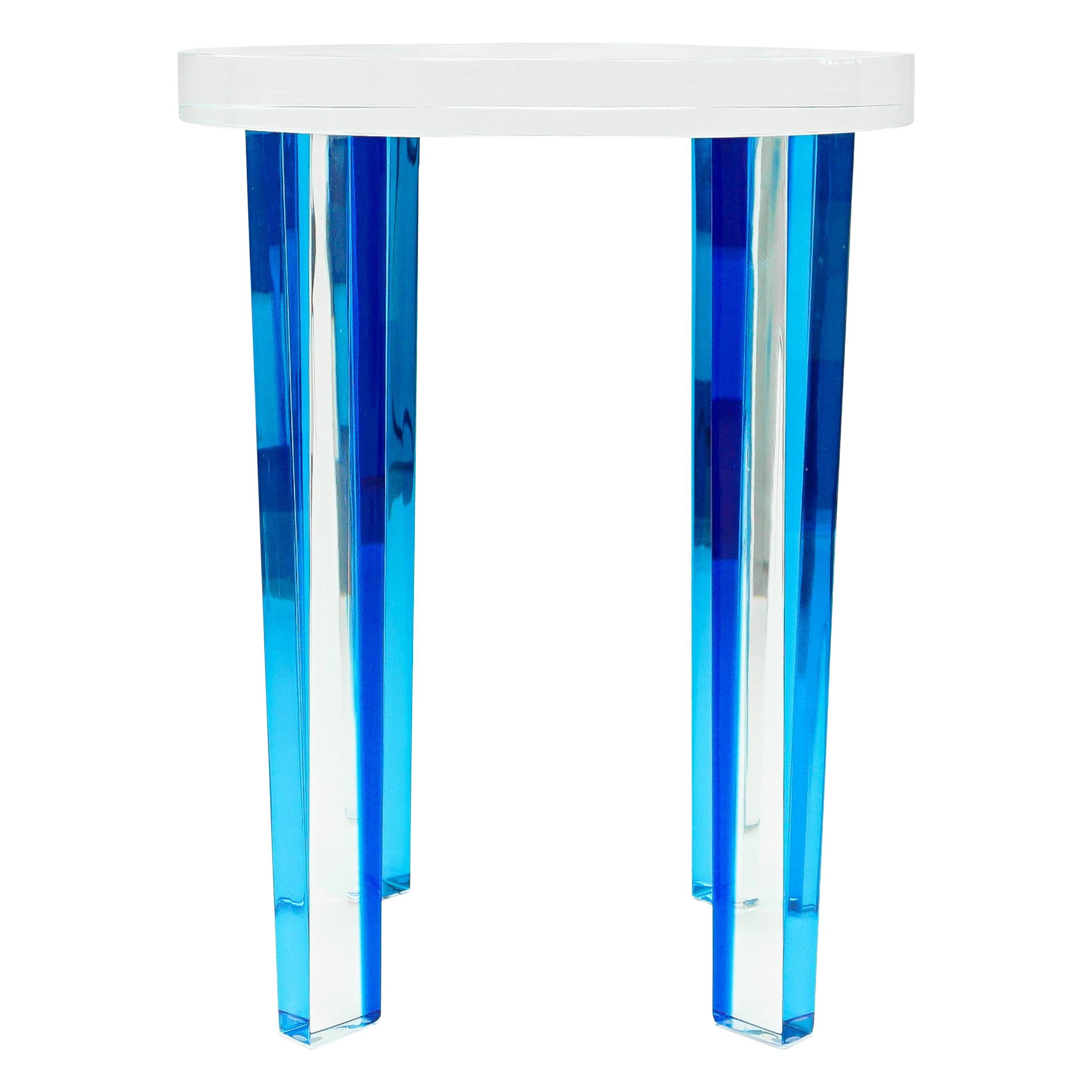 Pair of Chic Lucite Z Side/Drink Tables at 1stDibs