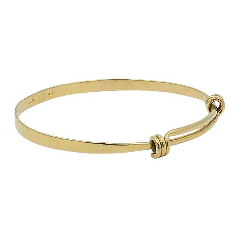 Petite Signature Bracelet by Ed Levin 14K Gold 2