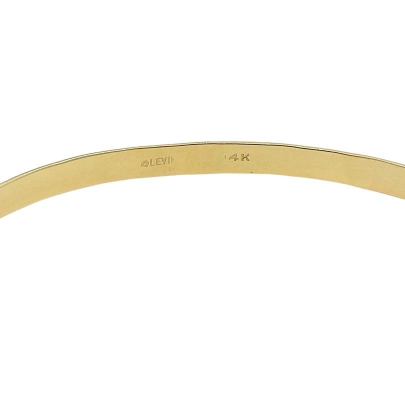 Petite Signature Bracelet by Ed Levin 14K Gold 4