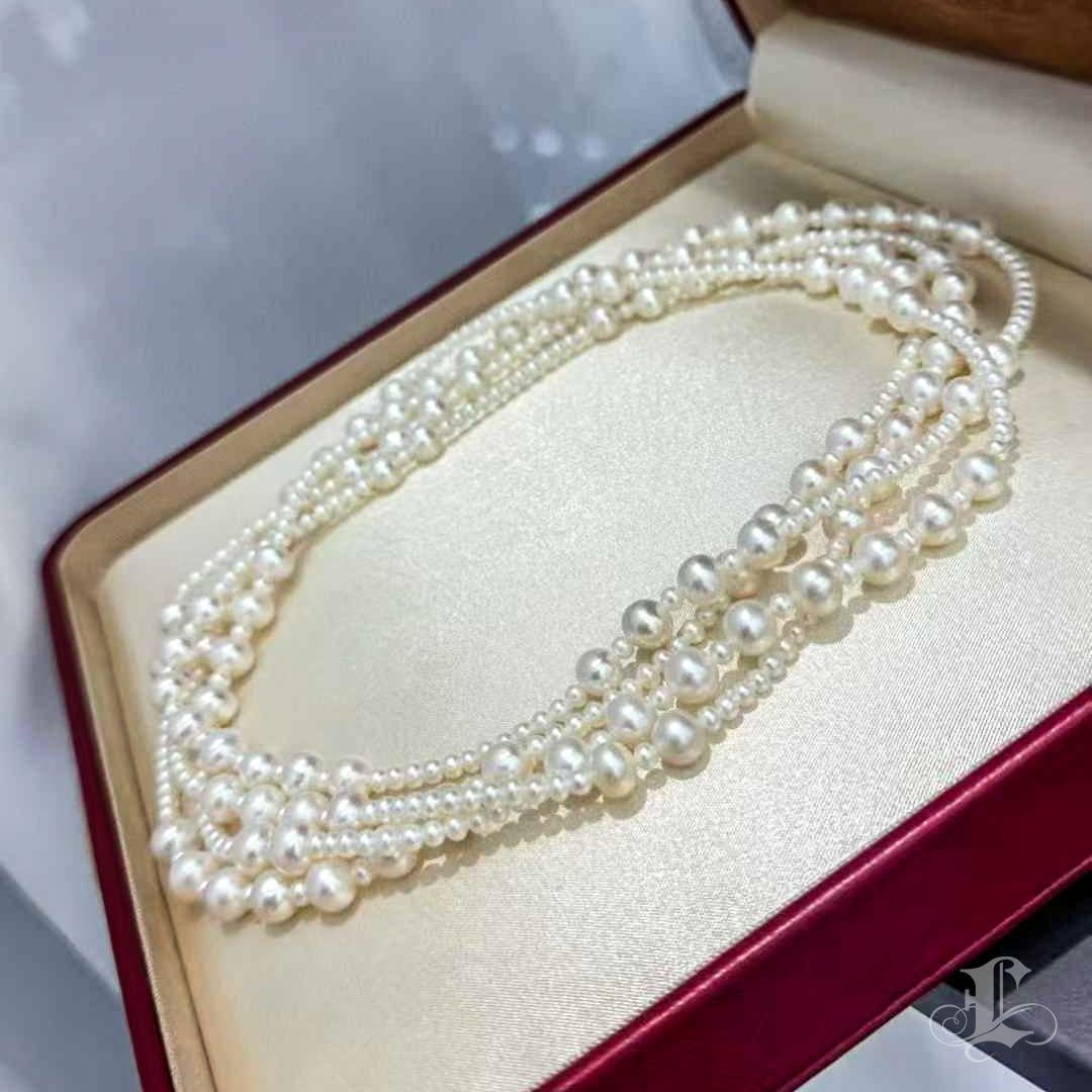 【Petite Signature】 Sautoir de perles d'eau douce Harmonie en cascade en vente 5
