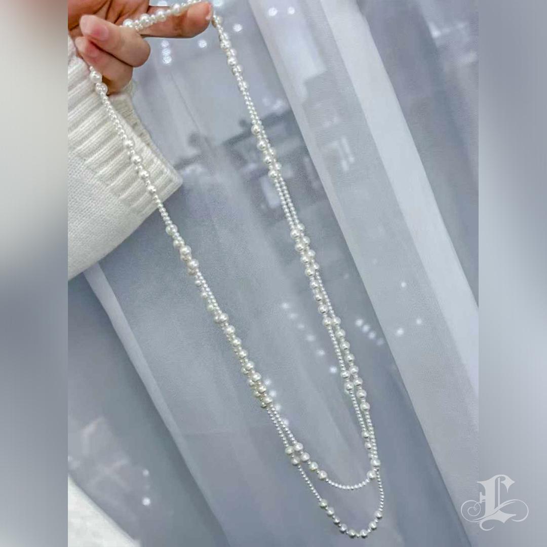 【Petite Signature】 Sautoir de perles d'eau douce Harmonie en cascade Pour femmes en vente