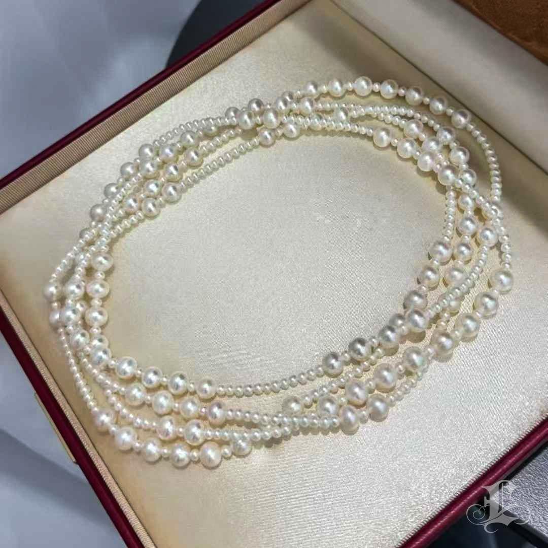 【Petite Signature】 Sautoir de perles d'eau douce Harmonie en cascade en vente 4