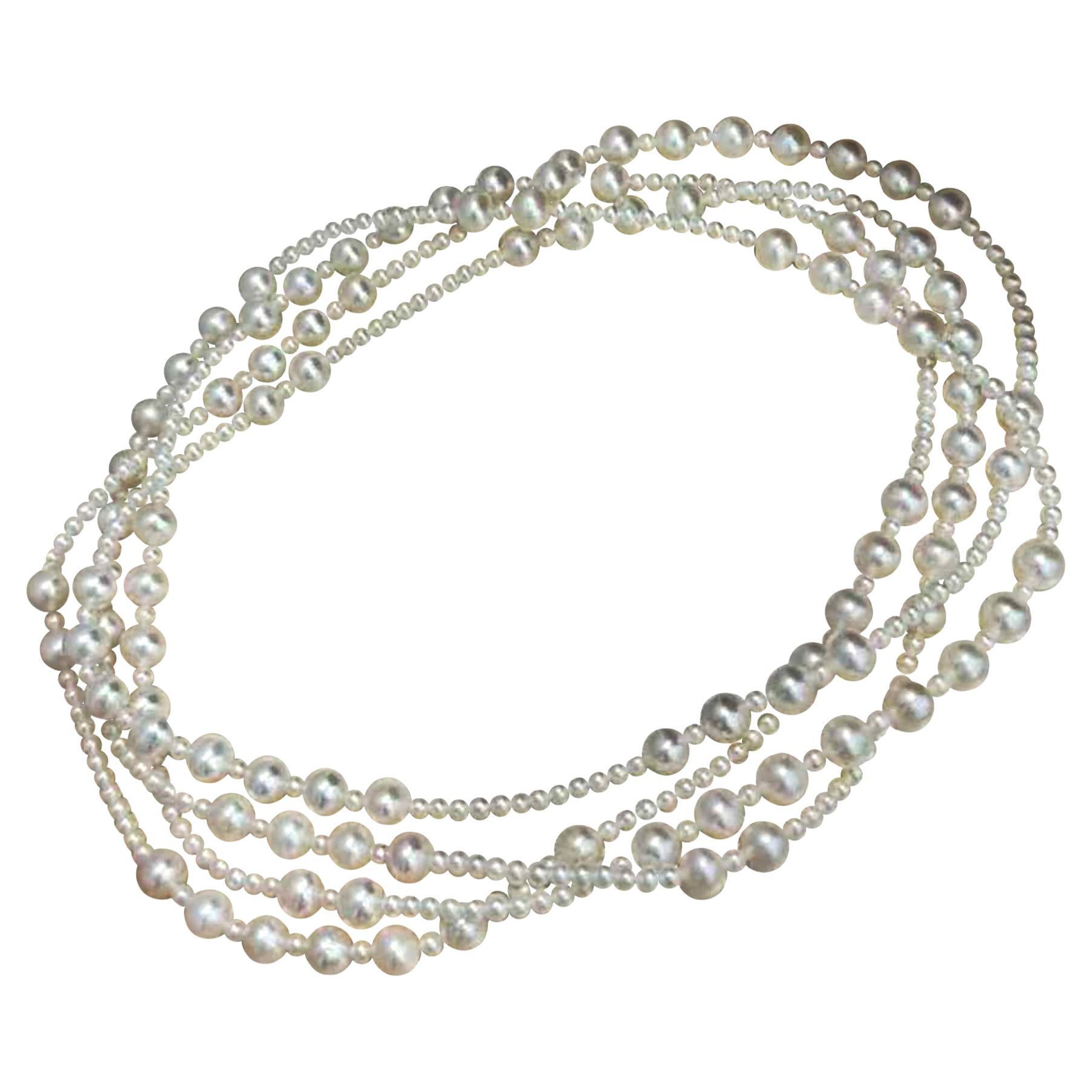 【Petite Signature】 Sautoir de perles d'eau douce Harmonie en cascade en vente