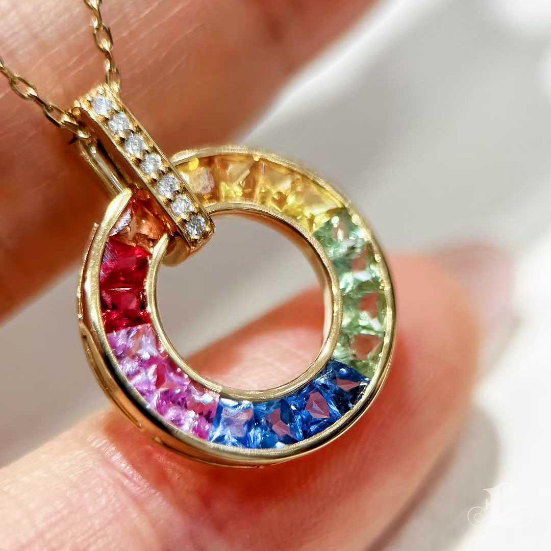 Women's 【Petite Signature】Aurora Spectrum — Petite Rainbow Luck Pendant For Sale