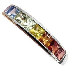 【Petite Signature】Aurora Spectrum Seven Sapphire Luck Ring