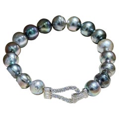 【Petite Signature】Aurora Tahitian Pearl Bracelet with Silver Clasp