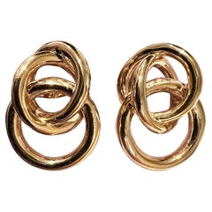【Petite Signature】Italian 18K Gold Interlinked Sculptural Earrings