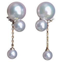 【Petite Signature】Precisión Pendientes Gota Perla Akoya