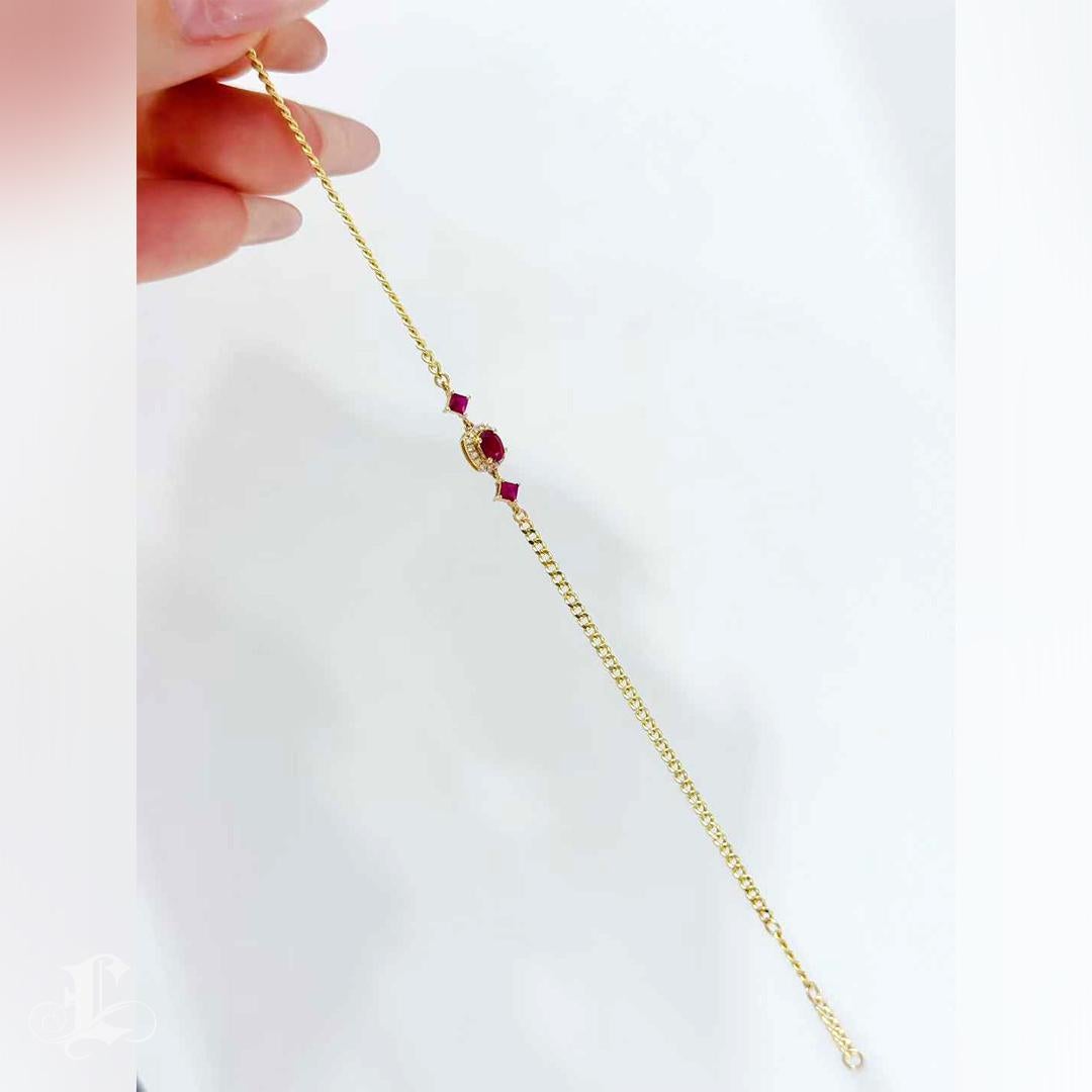 Firma Petite】 Bracciale a raggiera con rubini e diamanti Radiant Grace In condizioni Nuovo in vendita a New York, NY