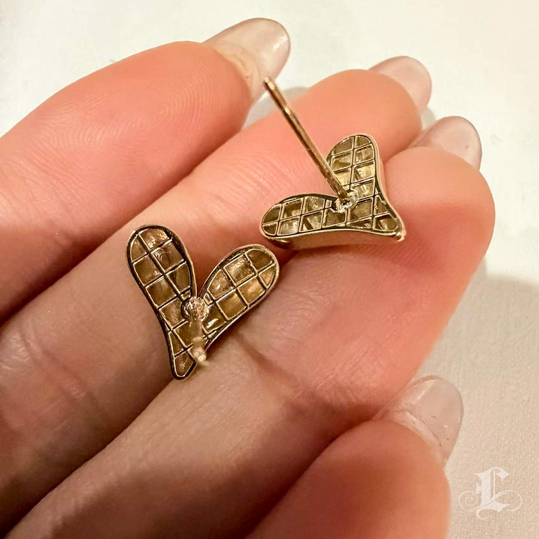 【Petite Signature】talian 18K Gold “Fluid Heart” Earrings & Pendant Set For Sale 7