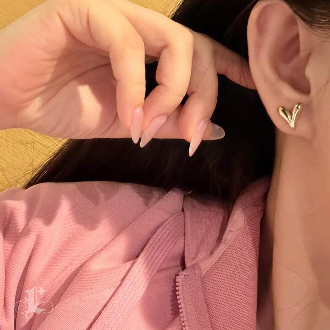 【Petite Signature】talian 18K Gold “Fluid Heart” Earrings & Pendant Set In New Condition For Sale In New York, NY