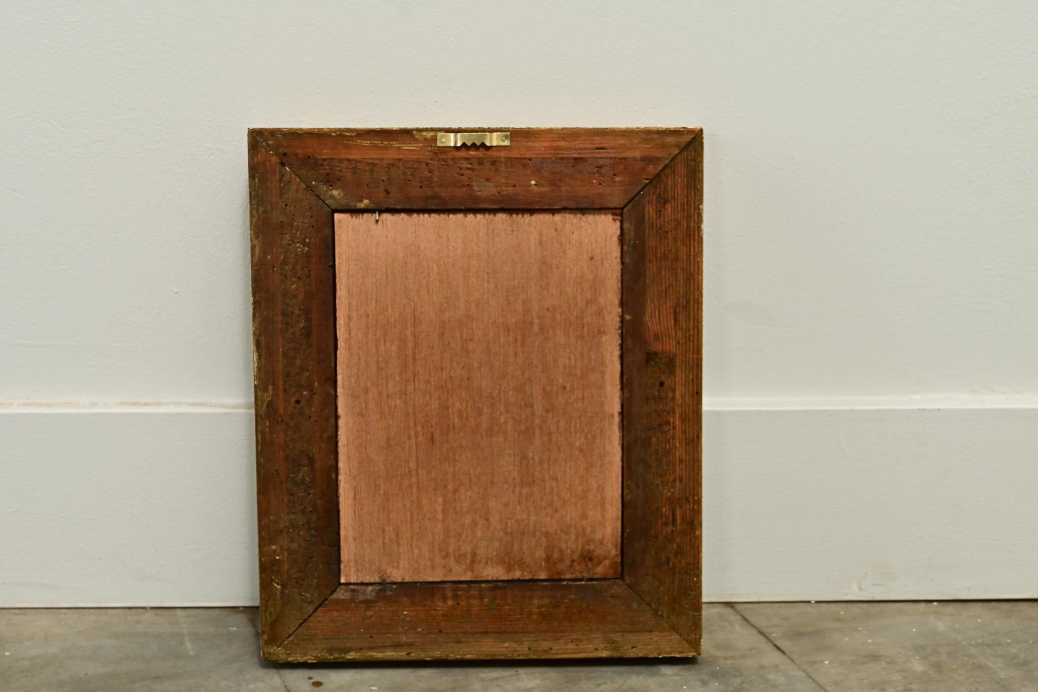 Petite Silver Gilt Framed Mirror 1