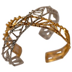 Armband "Zwei" aus versilberter Bronze von Franck Evennou, Frankreich, 2018