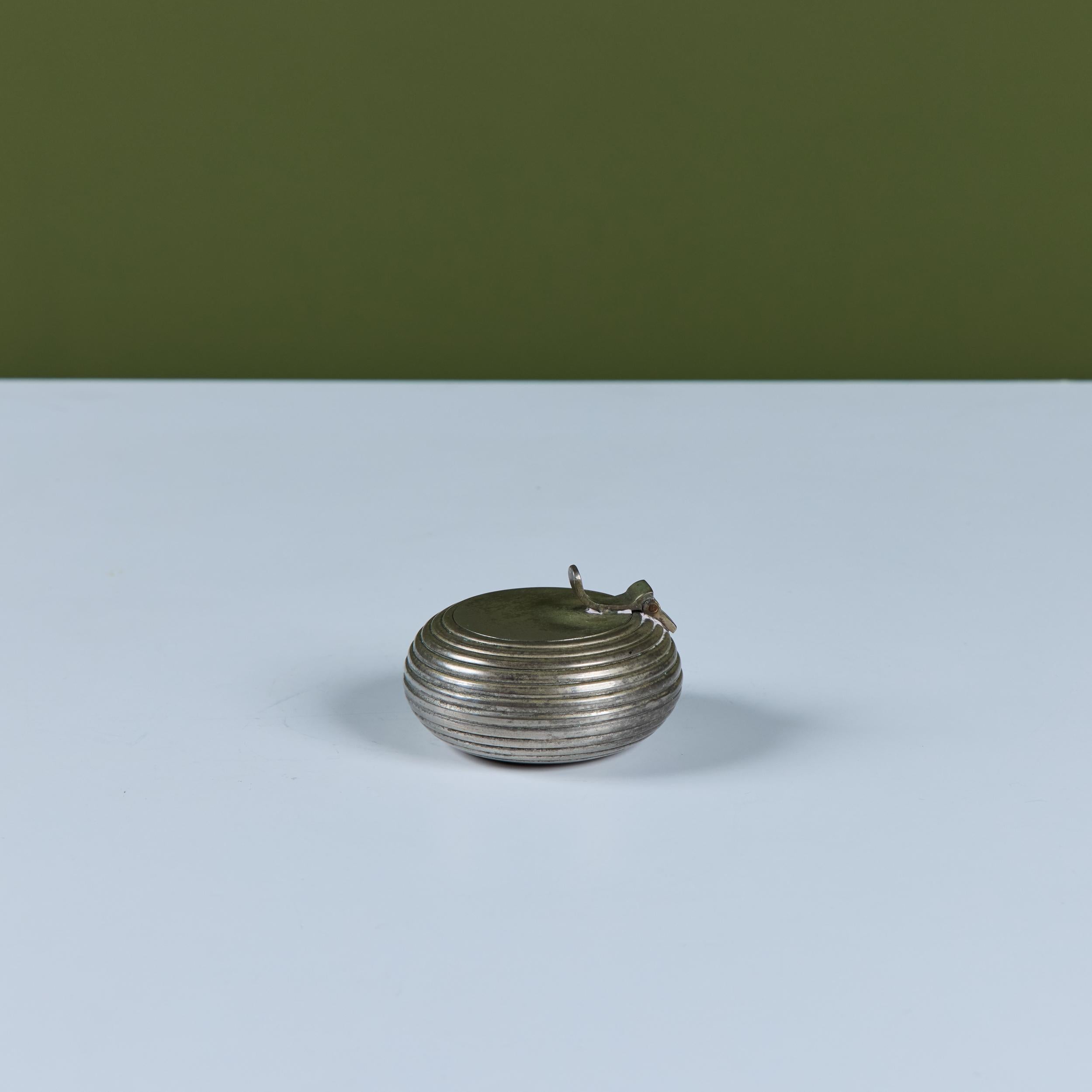 Posacenere tascabile Petite placcato in argento in vendita 1
