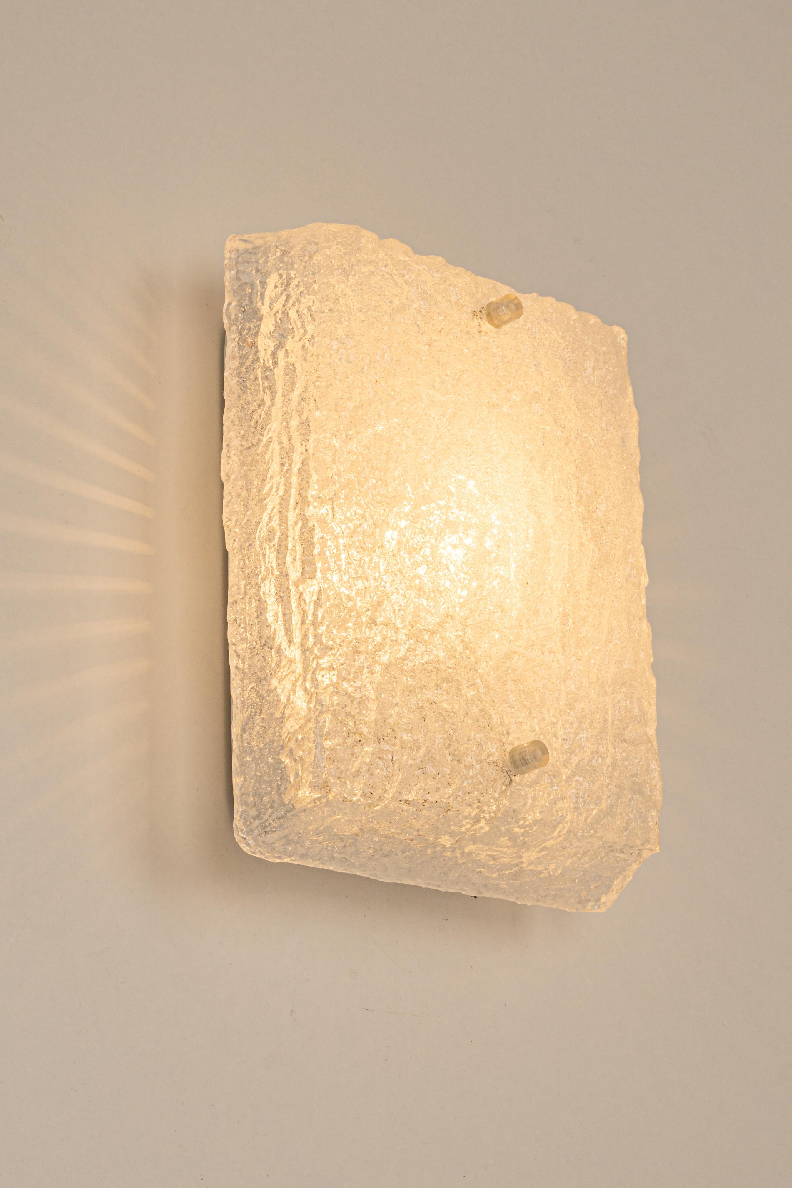 Petite Single Sconce Glass Wall Lights, Austria, 1960s In Good Condition For Sale In Aachen, NRW