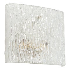 Petite applique simple en verre, Autriche, années 1960