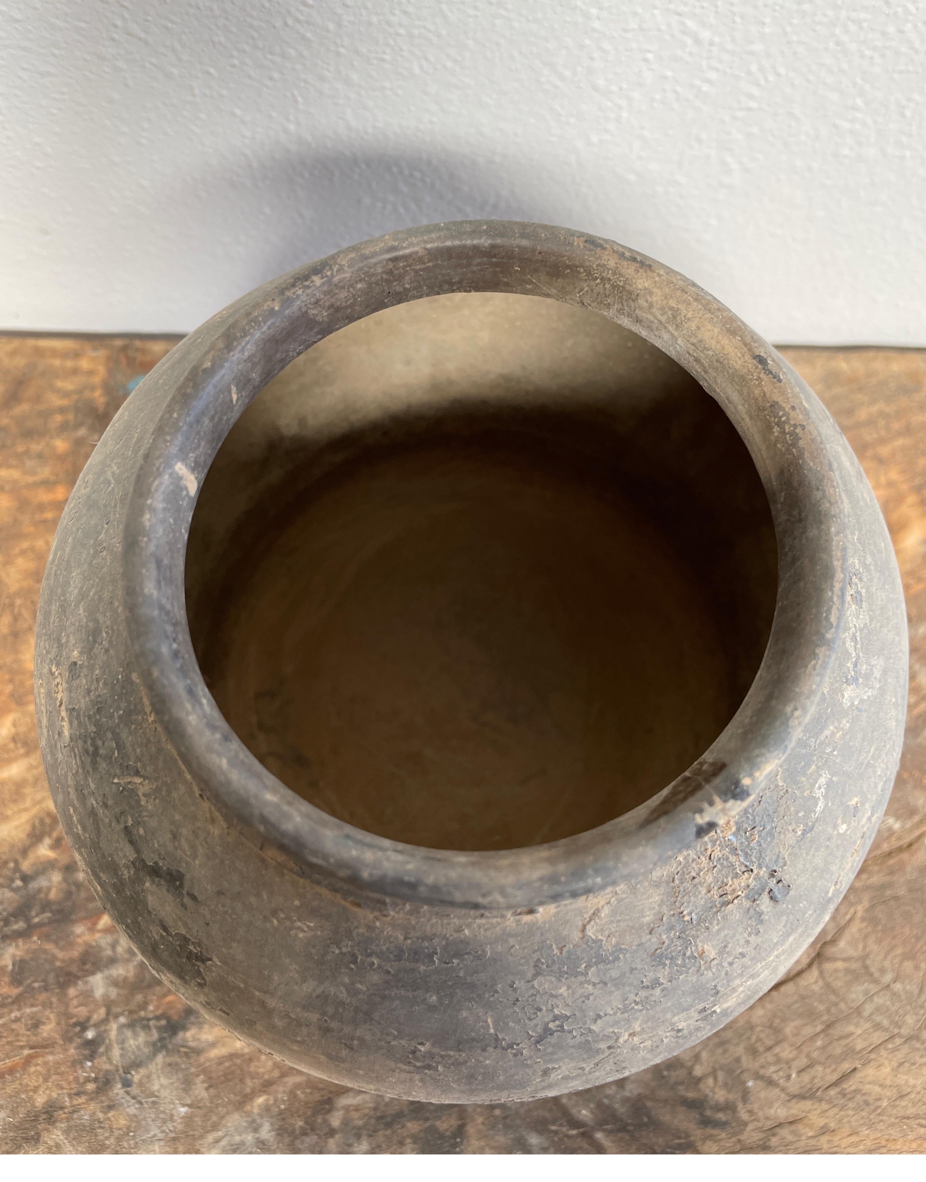 Petite Size Vintage Clay Pot In Good Condition In Brea, CA