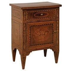 Petite Sized Cabinet with Floral Marquetry, Turn of the 18th and 19th Century