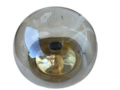 Kleiner Glashuette Limburg-Wandleuchter oder Einbaubeleuchtung aus Rauchglas, Glashuette Limburg