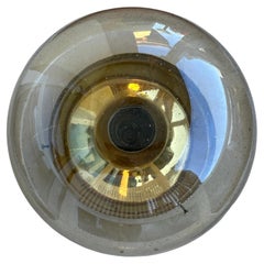 Petite Glashuette en verre fumé Limburg, applique ou affleurant à une lumière