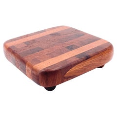 Petite Solid Teak Danish Modern Butcher Block Cutting Board