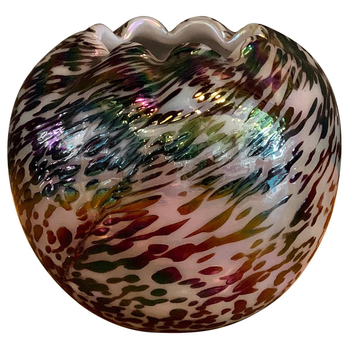 Petite Speckled Hand Blown Glass Vase