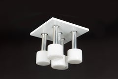 Petite Sputnik Opal Glass Flush mount by Doria, Germany, 1970s