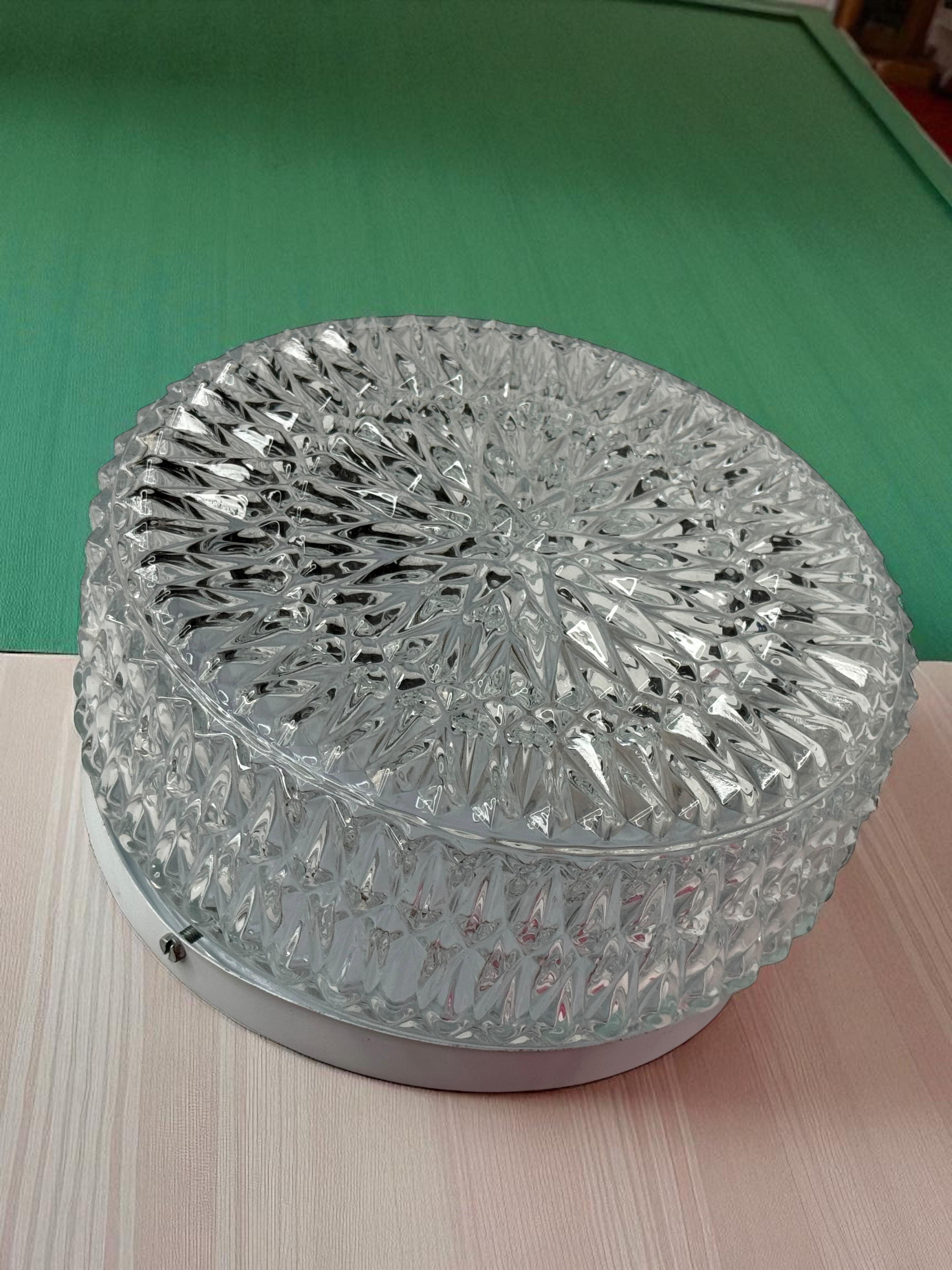 Petite Starburst Pattern Flushmount Ceiling Light by RZB Leuchten, 1960s For Sale 3