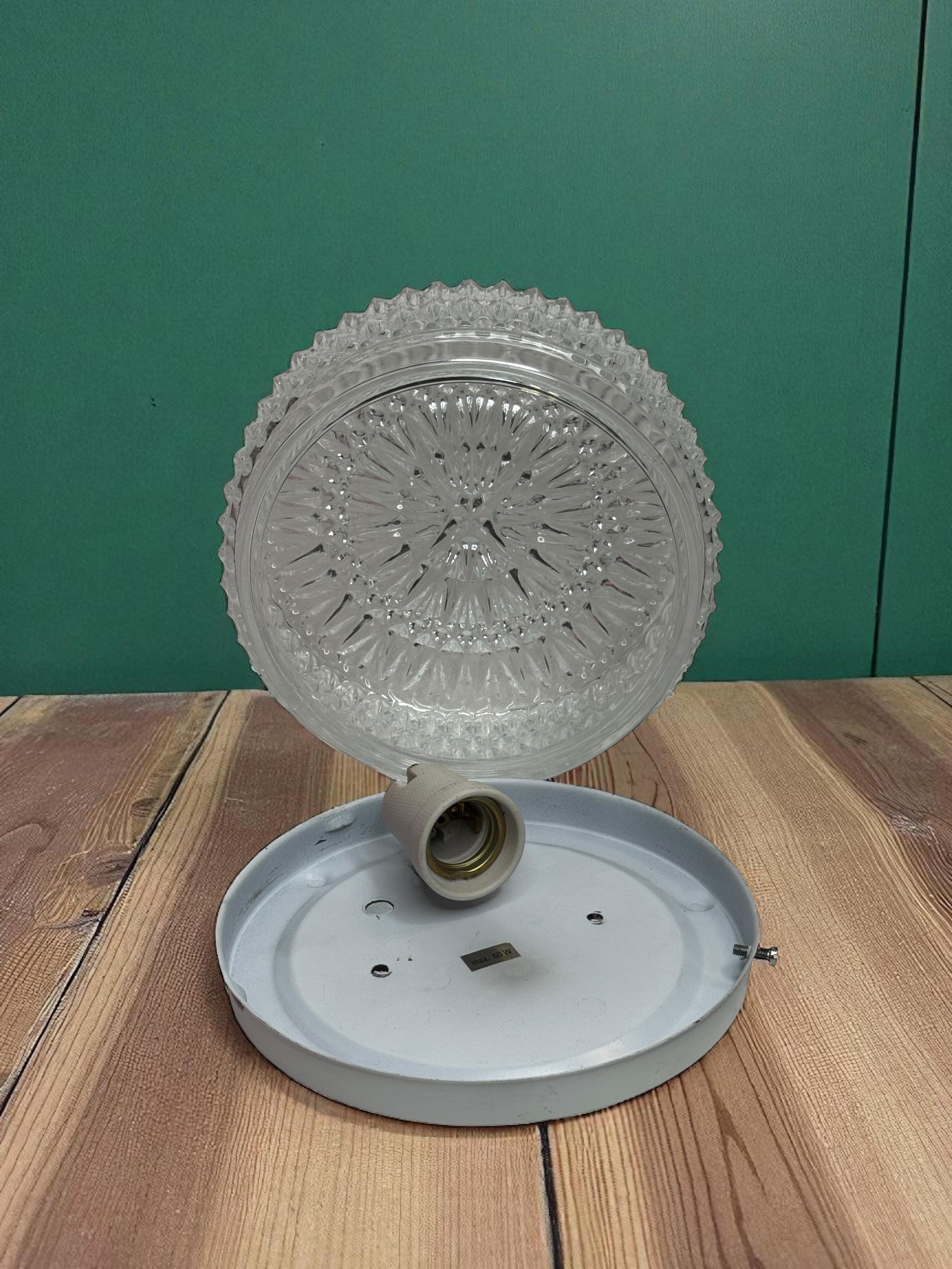 Petite Starburst Pattern Flushmount Ceiling Light by RZB Leuchten, 1960s For Sale 4
