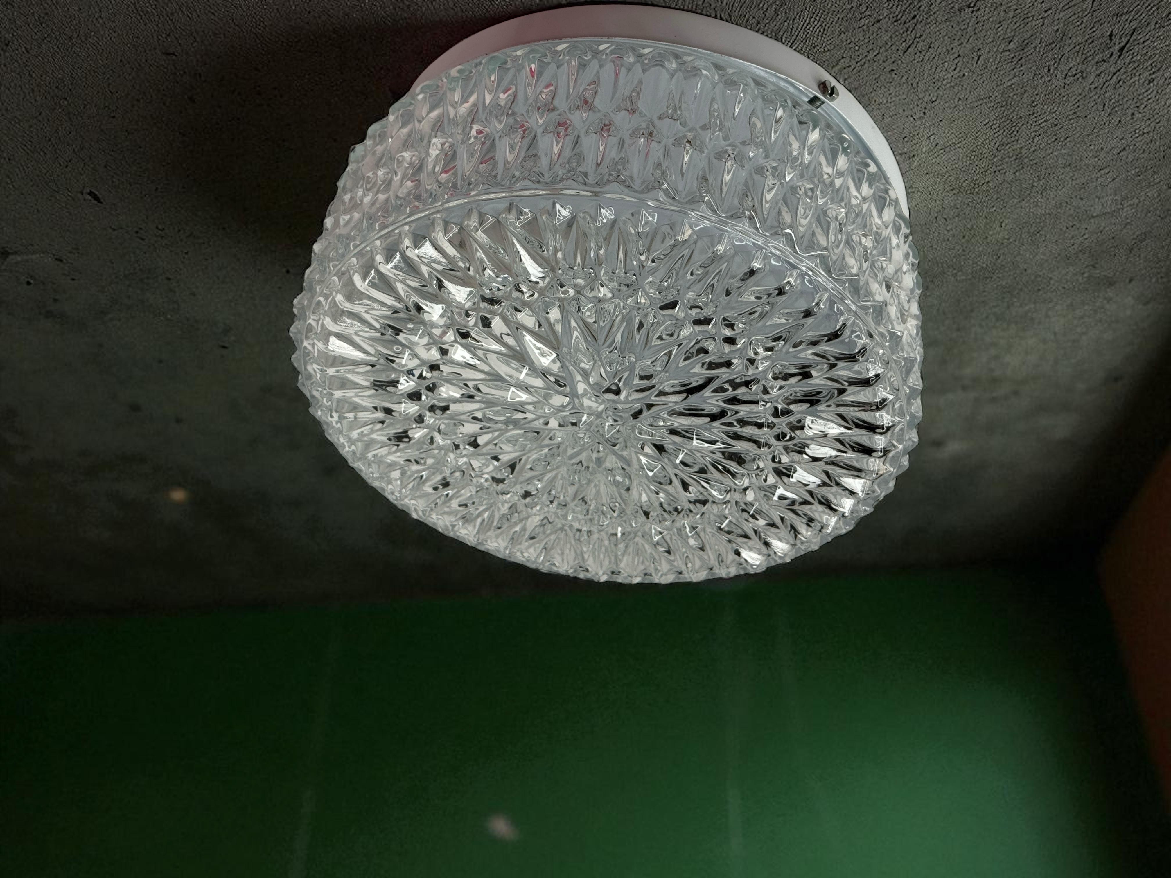 Petite Starburst Pattern Flushmount Ceiling Light by RZB Leuchten, 1960s For Sale 6