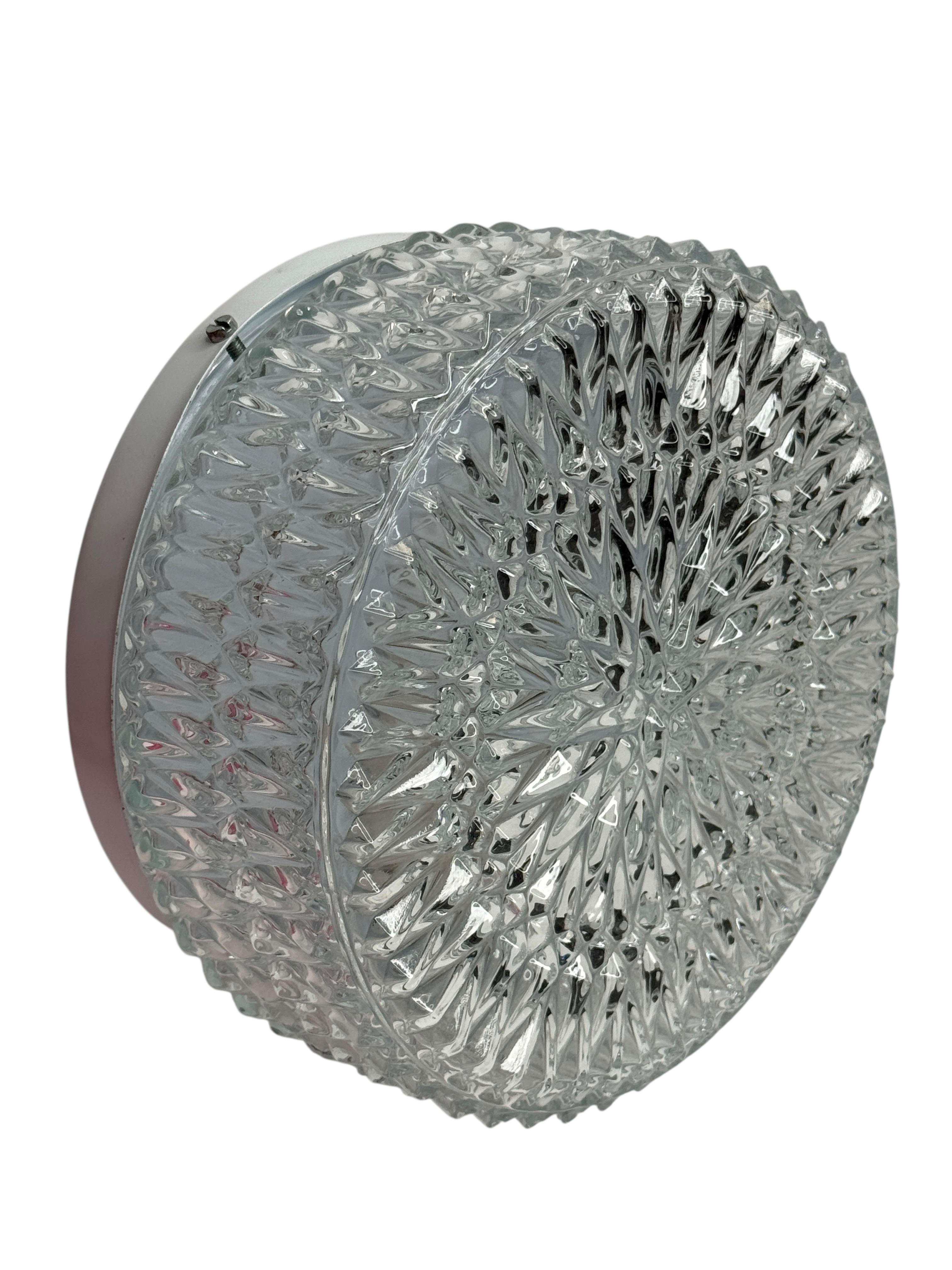Mid-Century Modern Petite Starburst Pattern Flushmount Ceiling Light by RZB Leuchten, 1960s For Sale