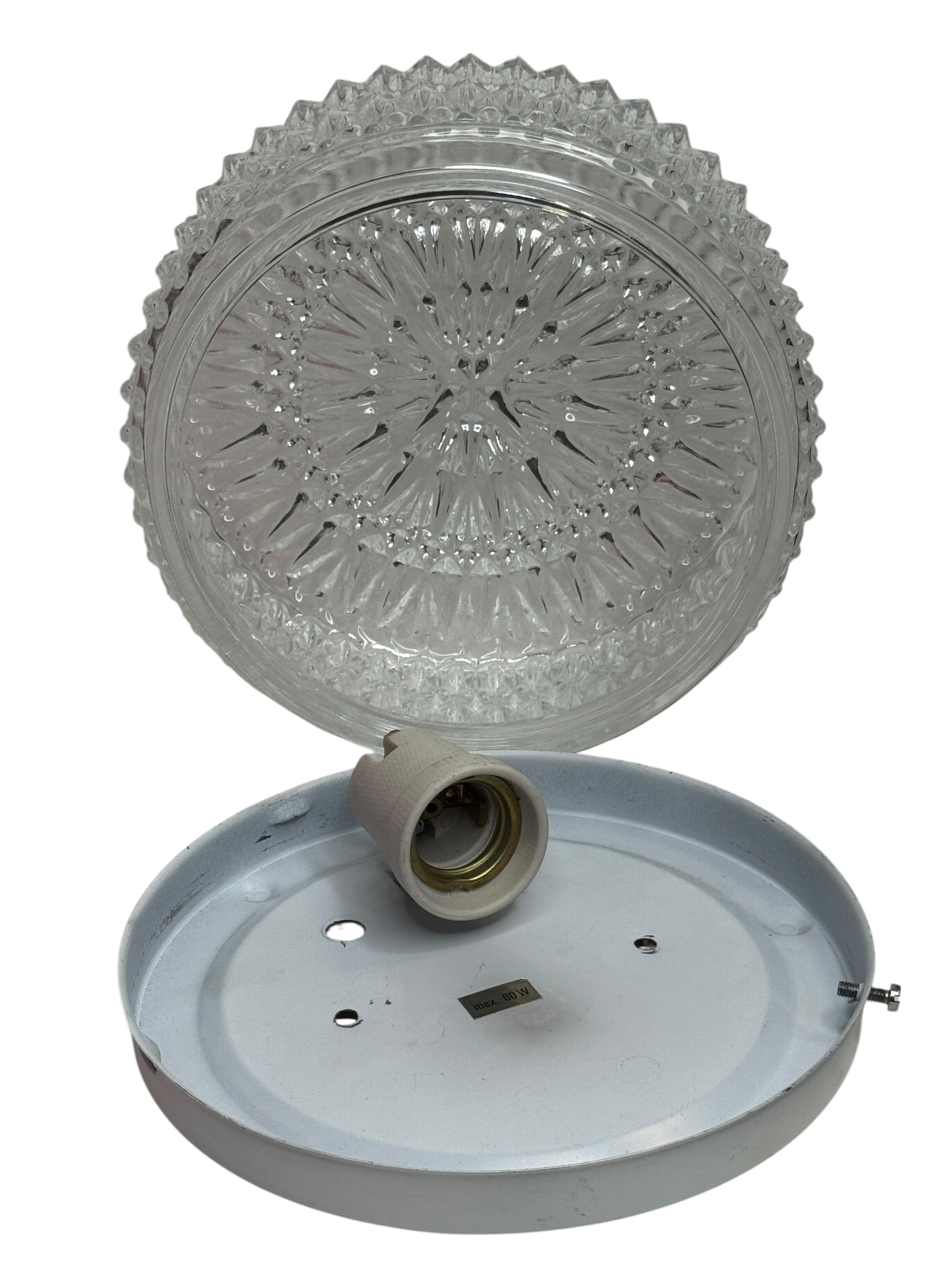 Petite Starburst Pattern Flushmount Ceiling Light by RZB Leuchten, 1960s In Good Condition For Sale In Nuernberg, DE