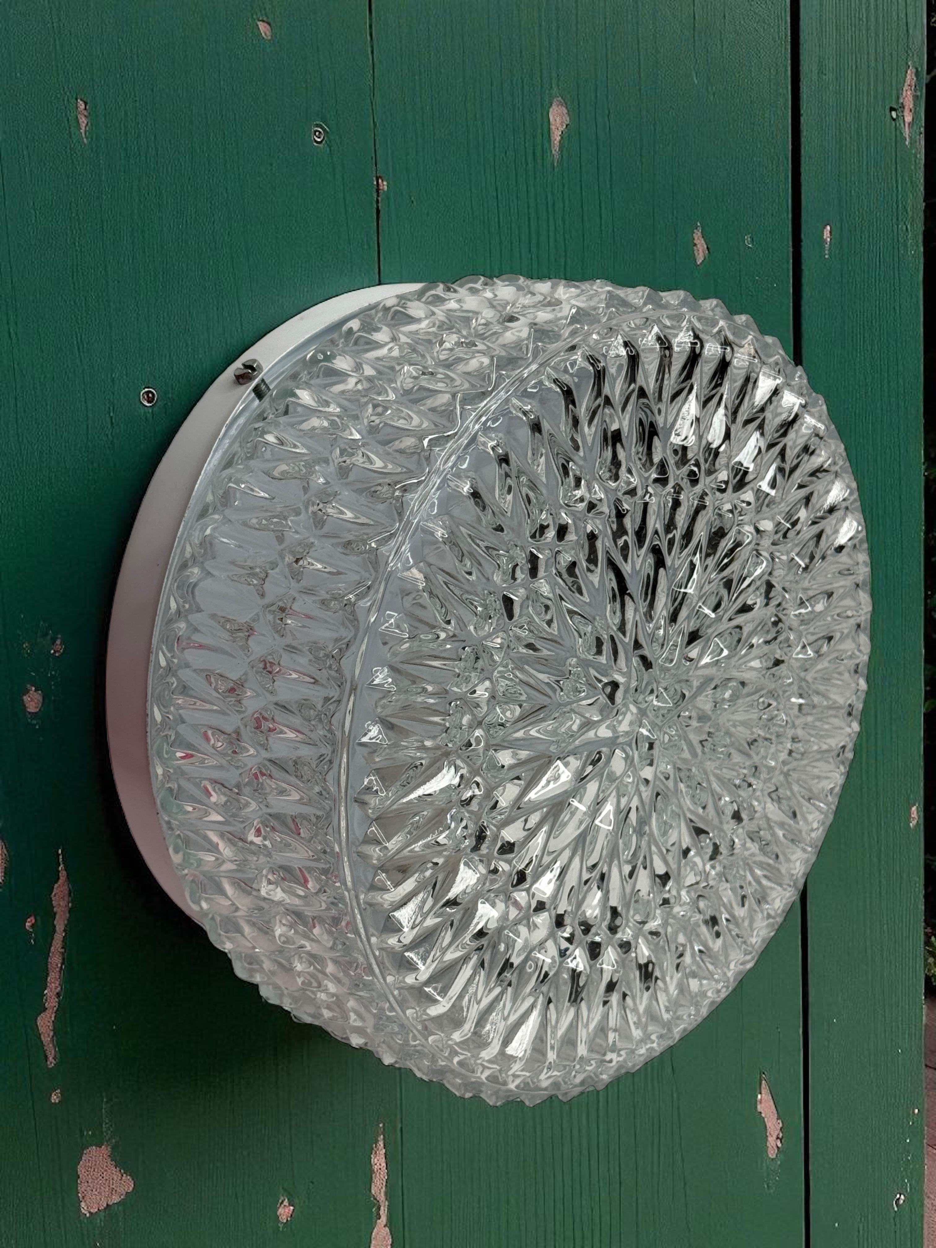 Petite Starburst Pattern Flushmount Ceiling Light by RZB Leuchten, 1960s For Sale 2