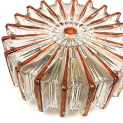 Petite Starburst Pattern Limburg Flush Mount Ceiling Light, 1970s