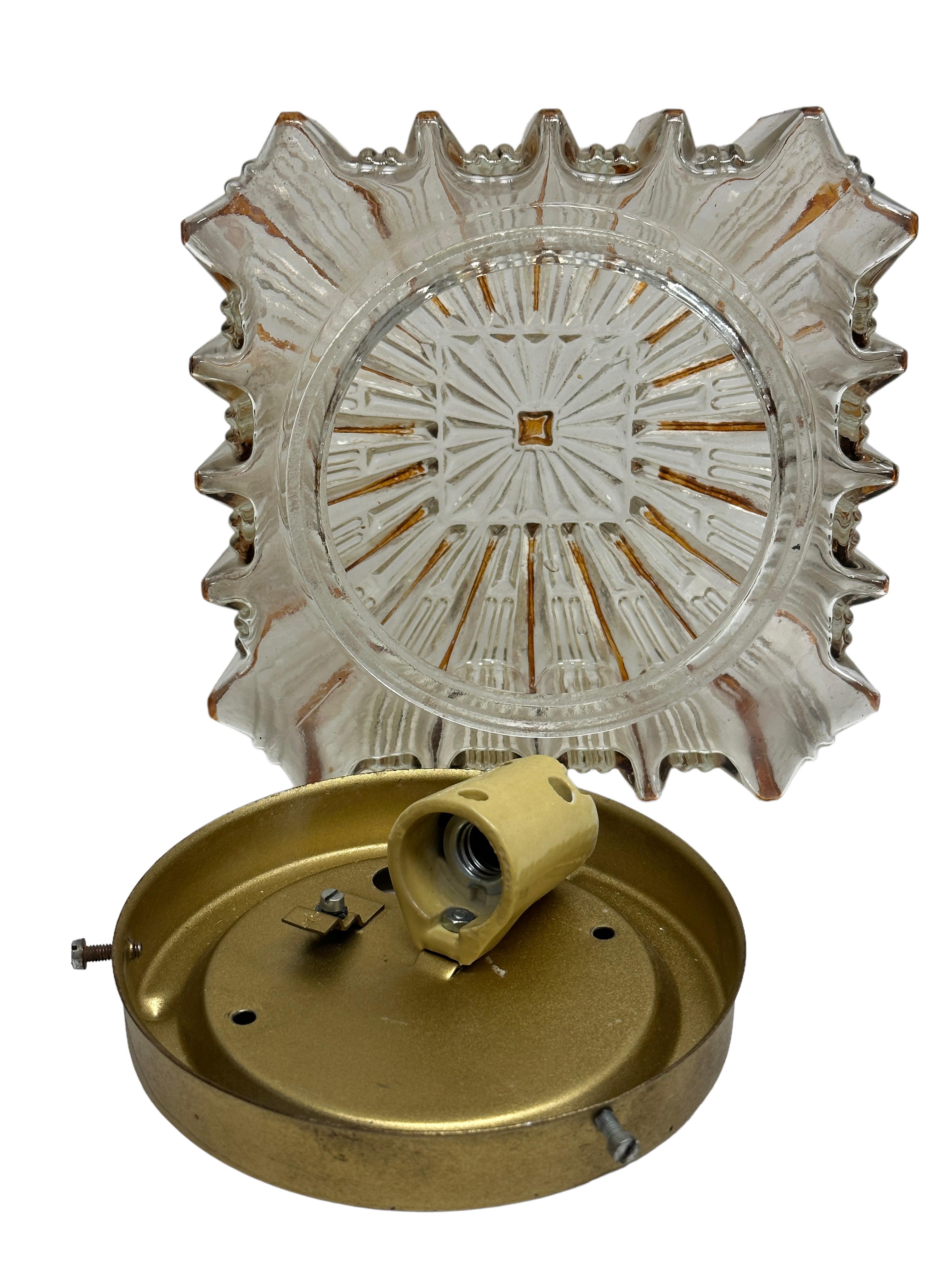Petite Starburst Pattern Limburg Flush Mount or Wall Light, 1970s 2
