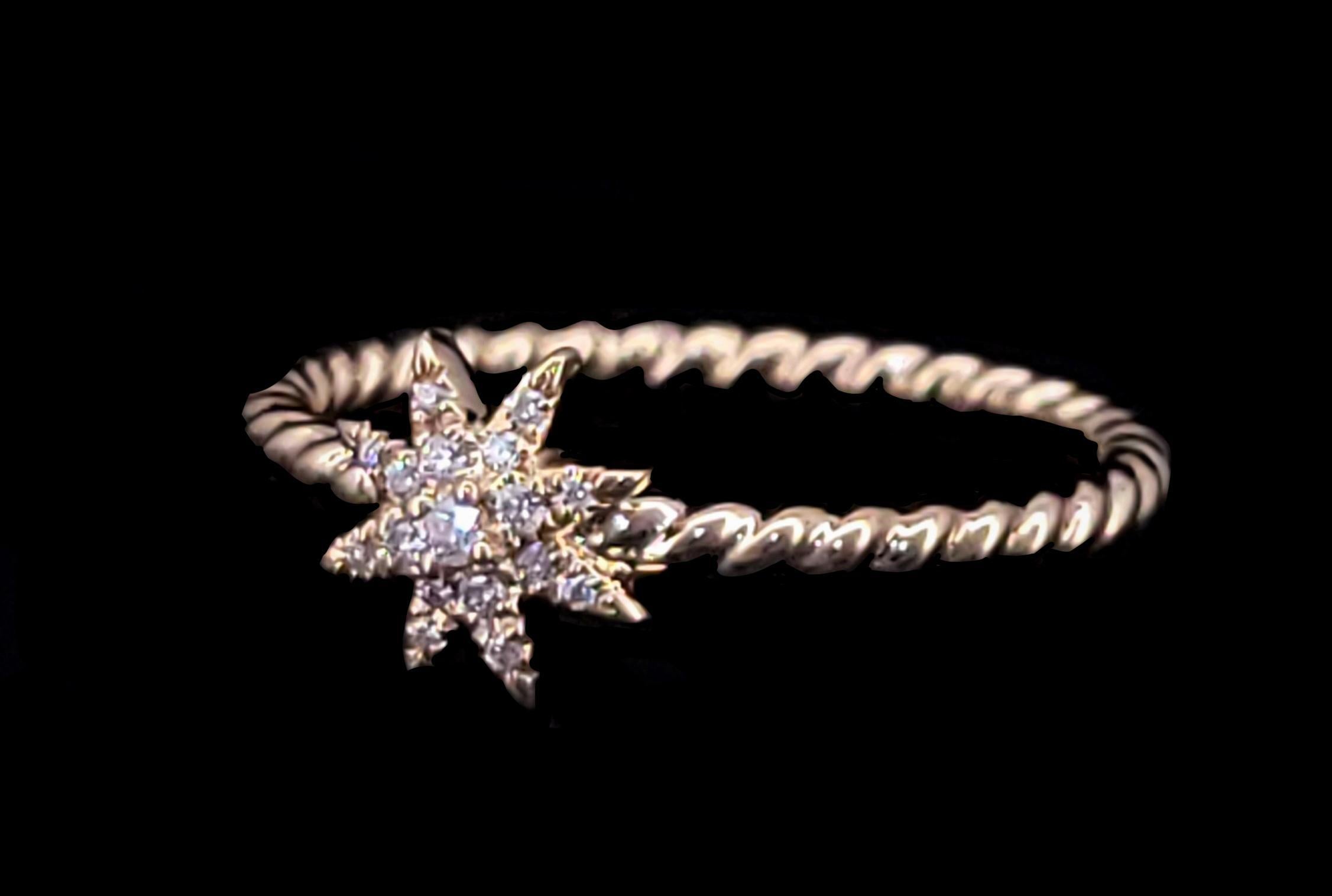 Brand David Yurman
Starburst Collection For Women
Pave-set diamonds, 0.06 total carat weight
Material 18K Yellow Gold
Ring Thickness 1.6mm
Ring Size 6.5
Gender Women
Condition New
Comes with David Yurman Pouch