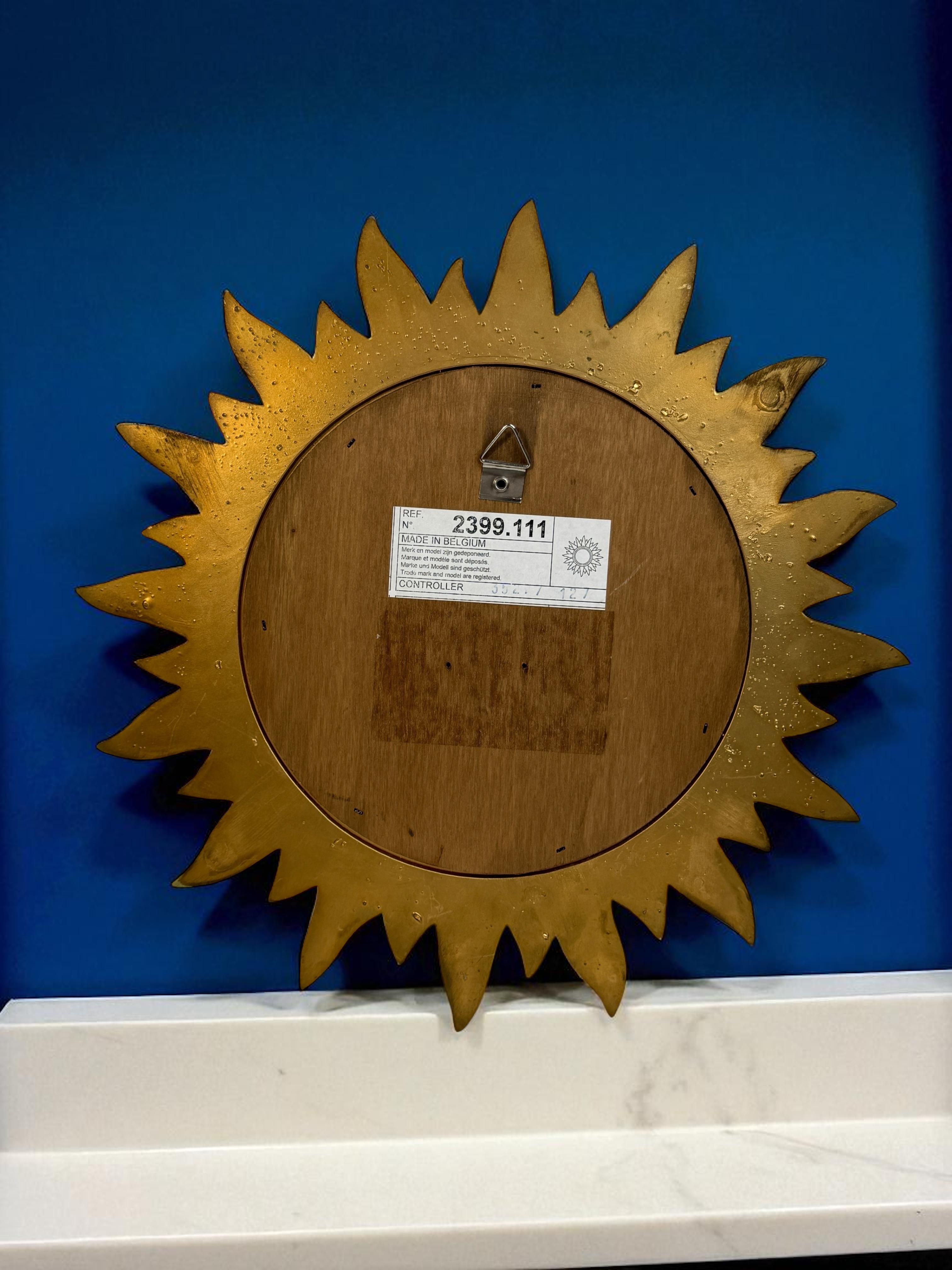 Petite Starburst Sunburst Gilded Resin Mirror, Belgium, circa 1970s For Sale 10
