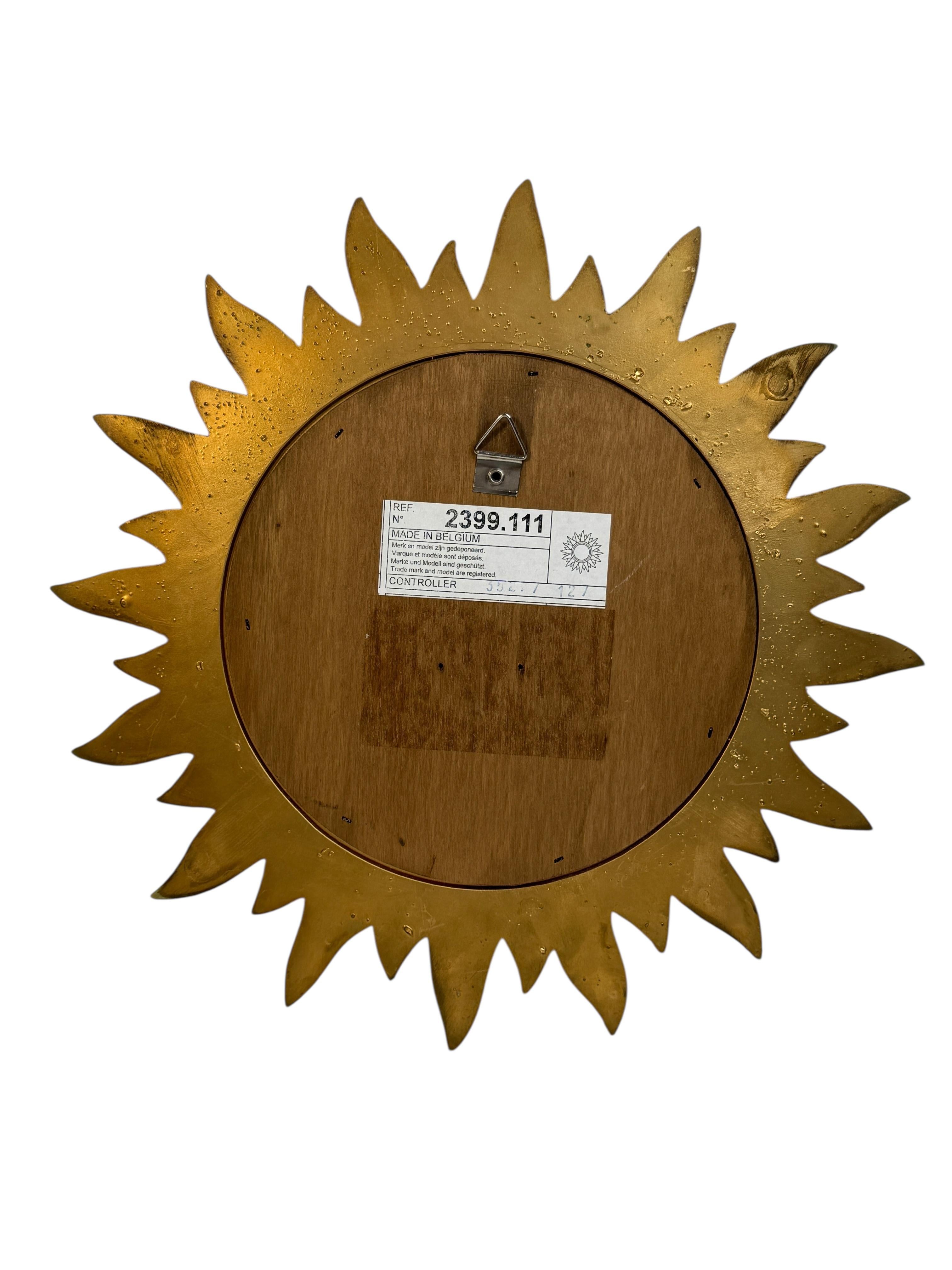 Petite Starburst Sunburst Gilded Resin Mirror, Belgium, circa 1970s For Sale 1