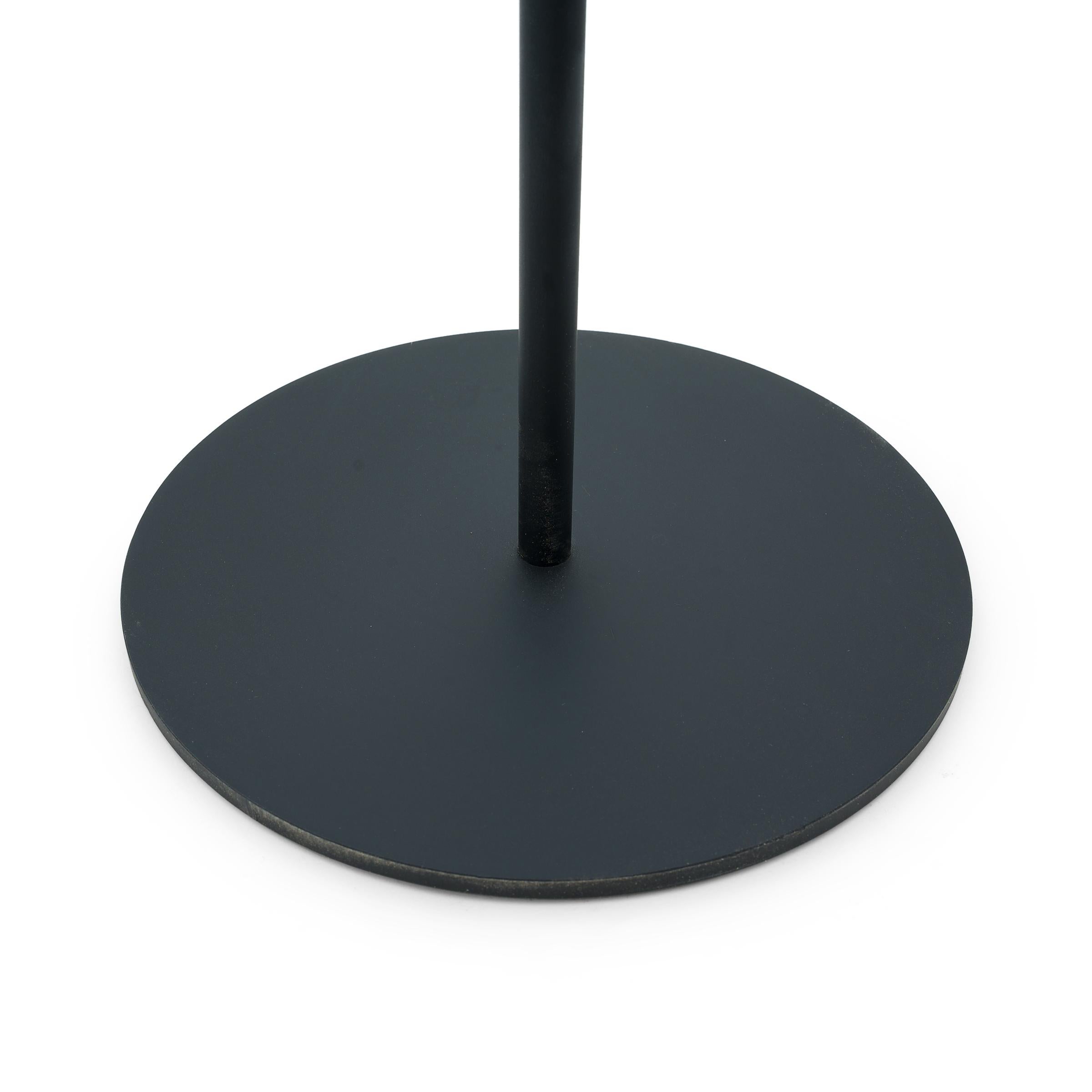 Metal Petite Stone Drum Side Table For Sale