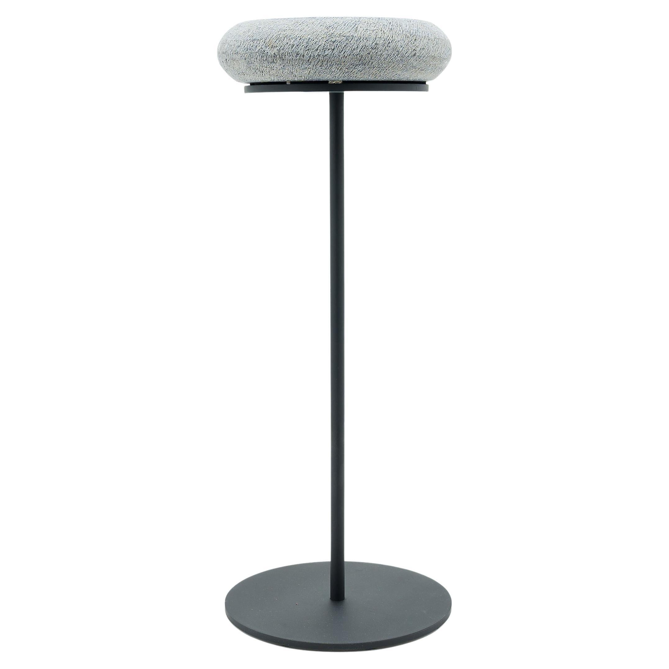Petite Stone Drum Side Table For Sale