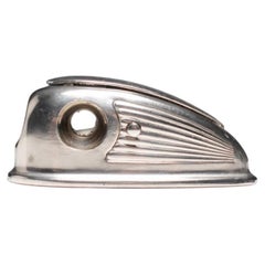 Petite coupe-cigare Streamline Art Déco allemande en chrome des années 1930