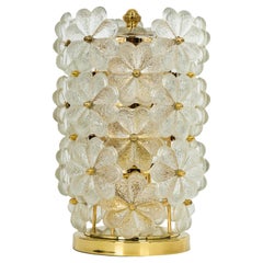 Petite Stunning Murano Glass Flower Table Light by Ernst Palme, Germany, 1970s