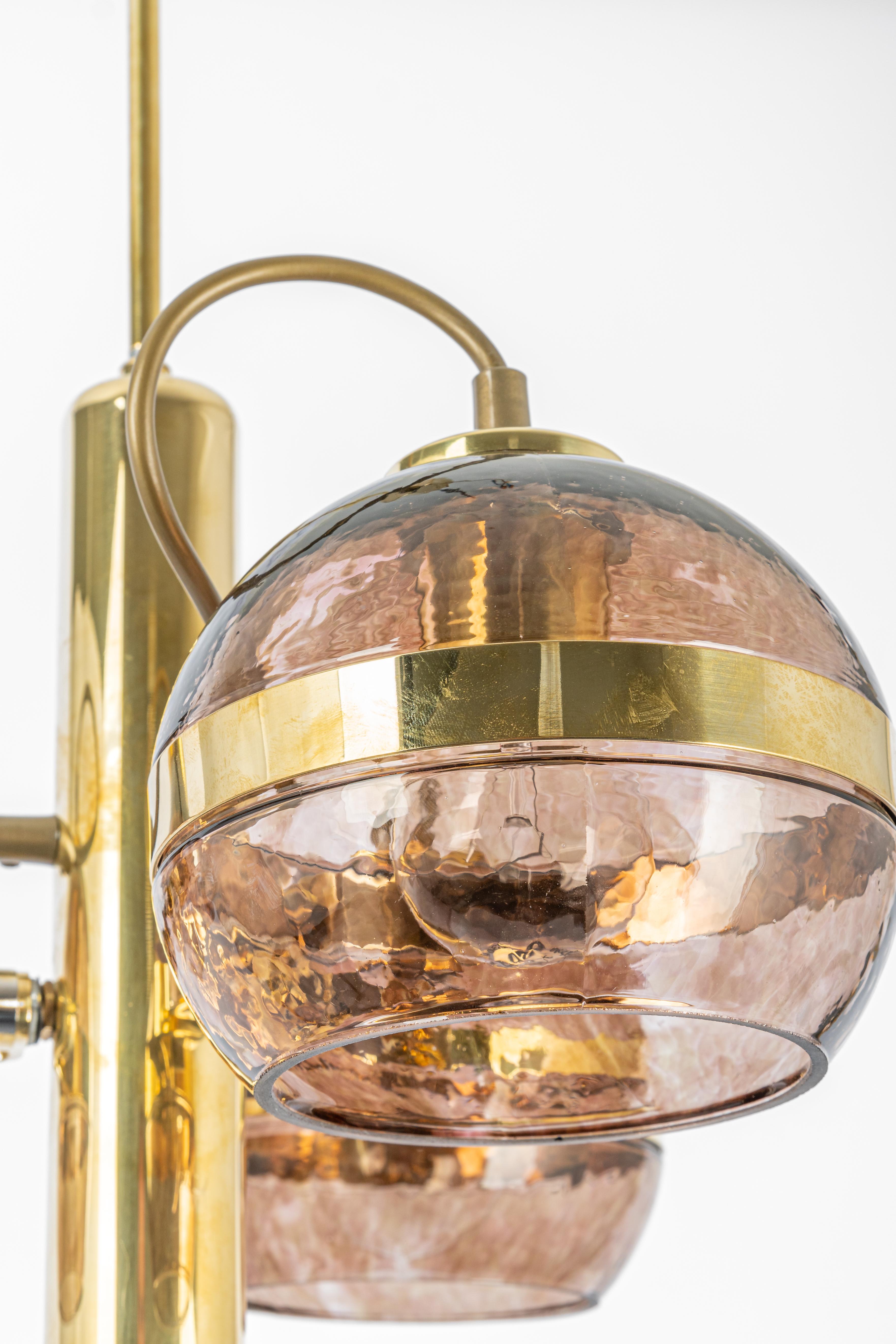 Mid-Century Modern Petite Stunning Sciolari Style Brass Chandelier, Germany, 1960s For Sale