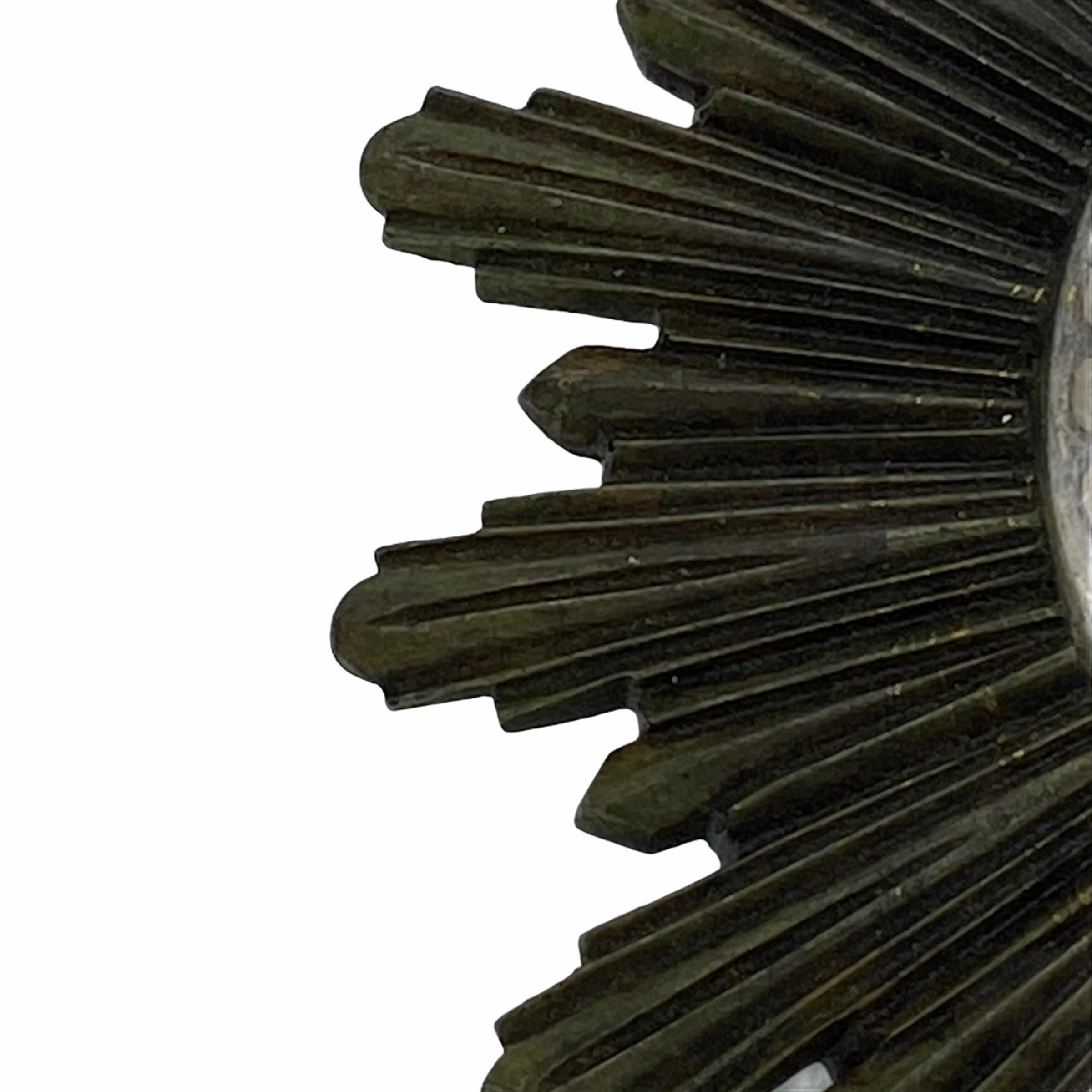 Mid-20th Century Petite Sunburst Starburst Convex Mirror Composition, German, circa 1960s