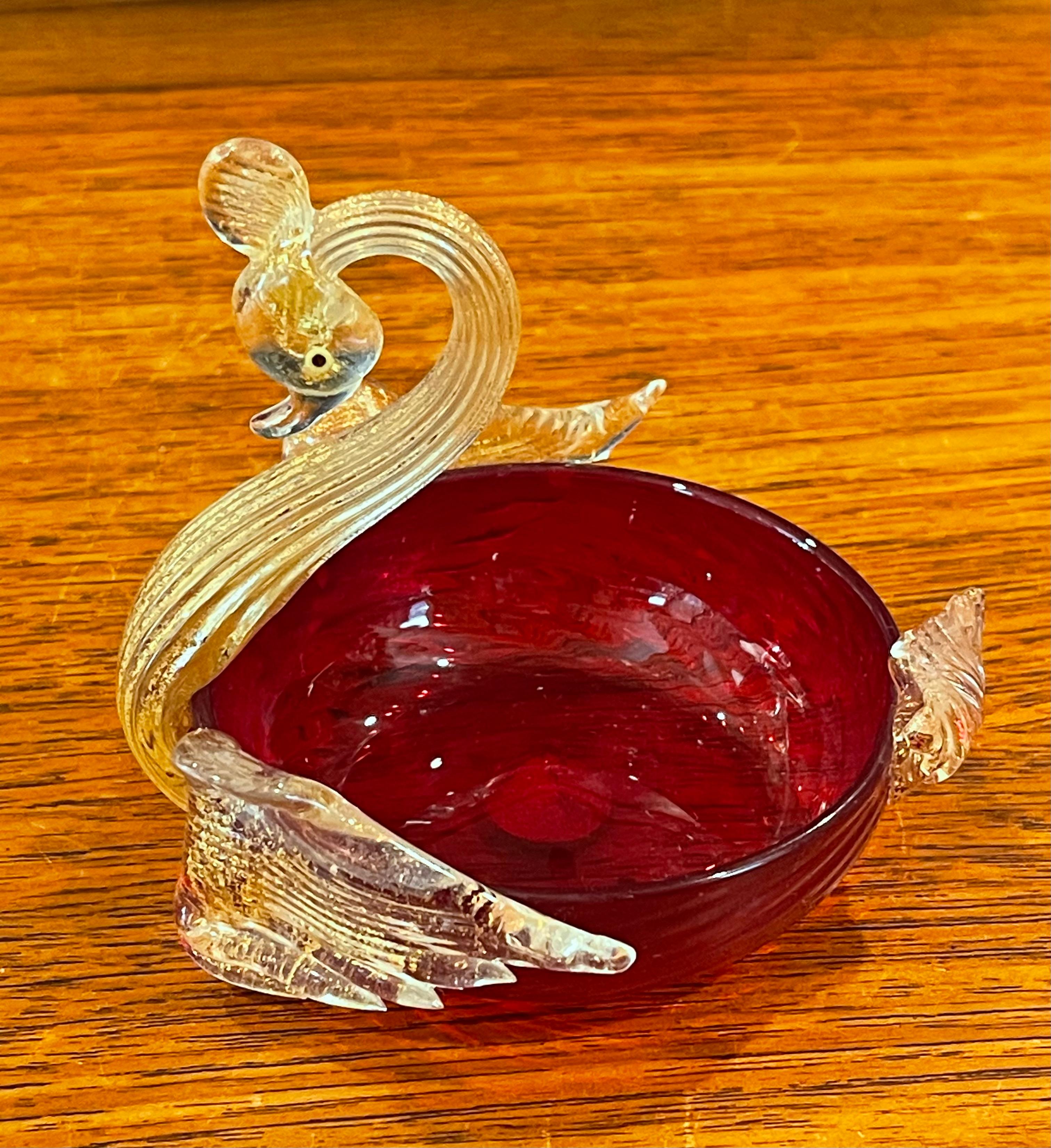 antique glass swans