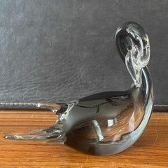 Petite Swan Sommerso Art Glass Sculpture by Murano Glass