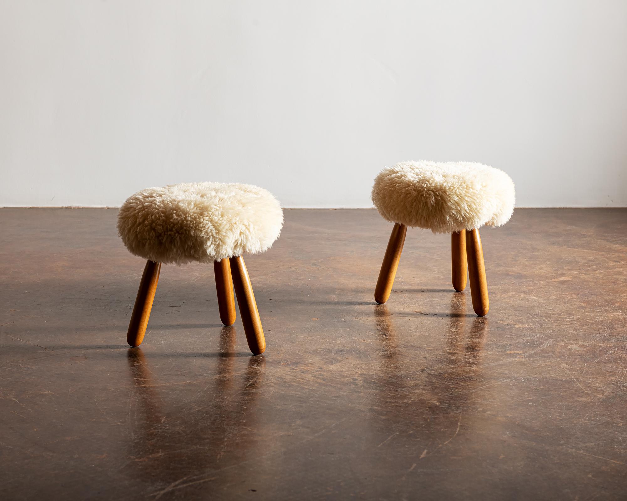 sheepskin stools