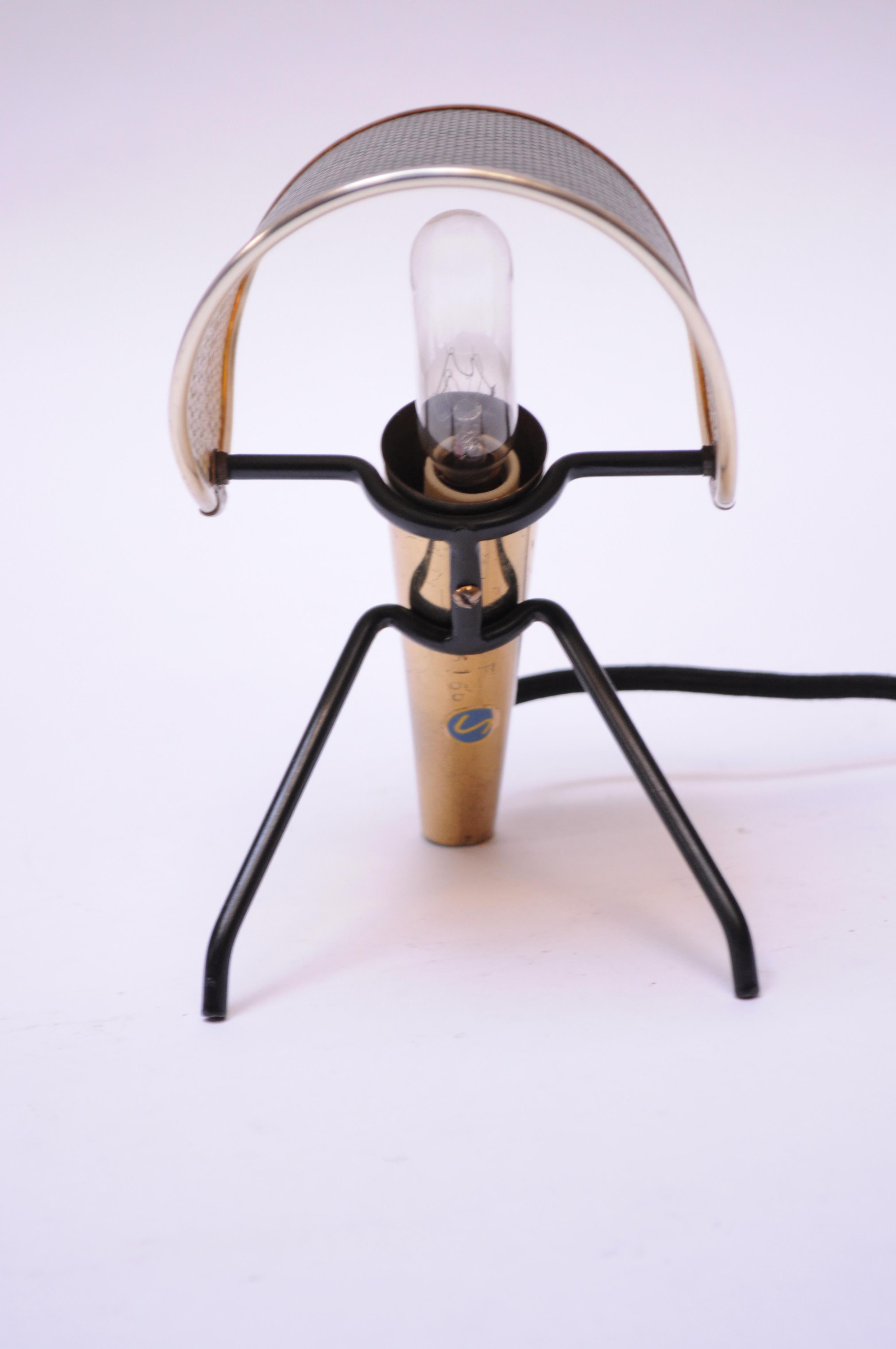 Painted Petite Swedish Table Lamp / Sconce by Ernst Igl for Falkenberg in Brass For Sale