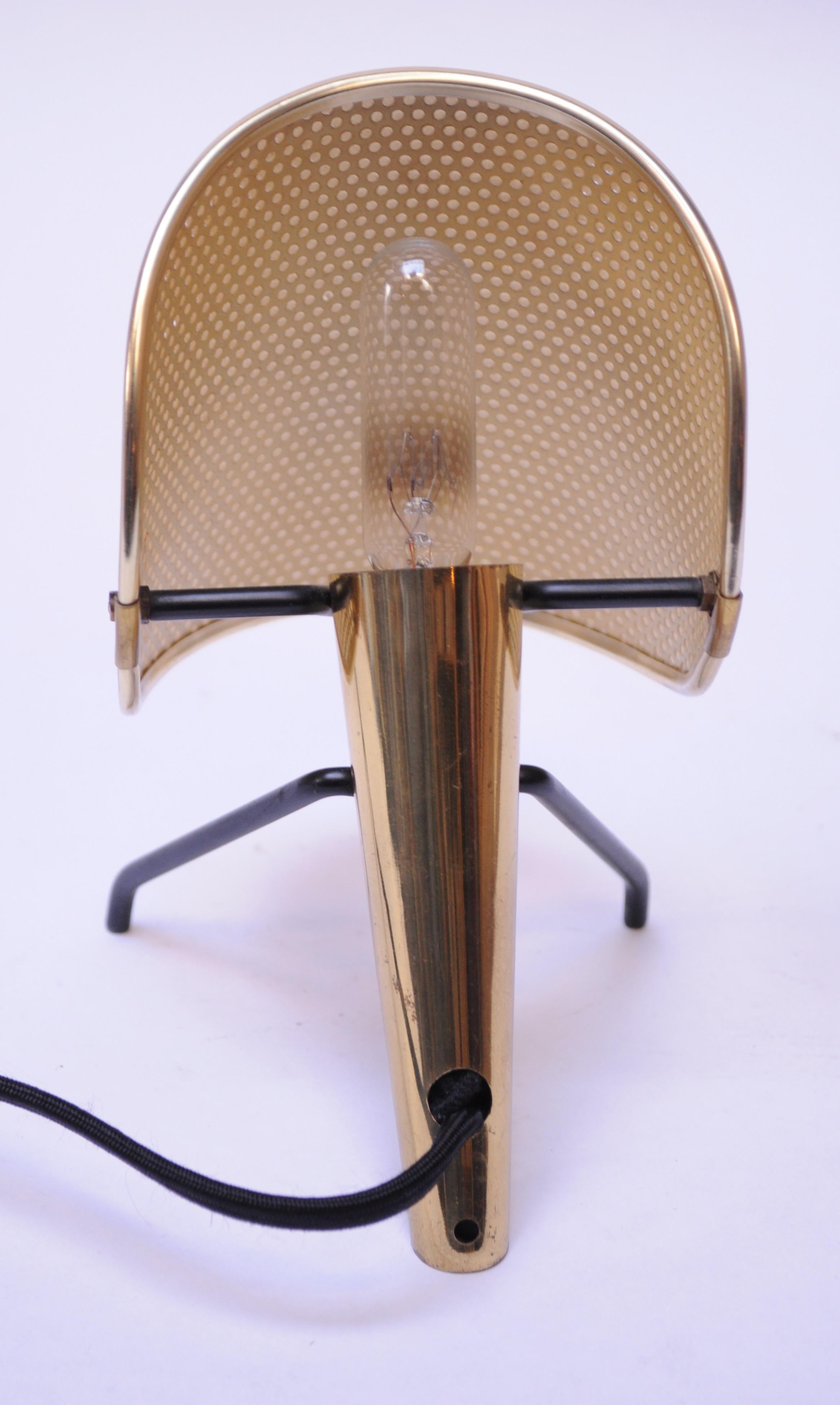 Petite Swedish Table Lamp / Sconce by Ernst Igl for Falkenberg in Brass In Good Condition For Sale In Brooklyn, NY